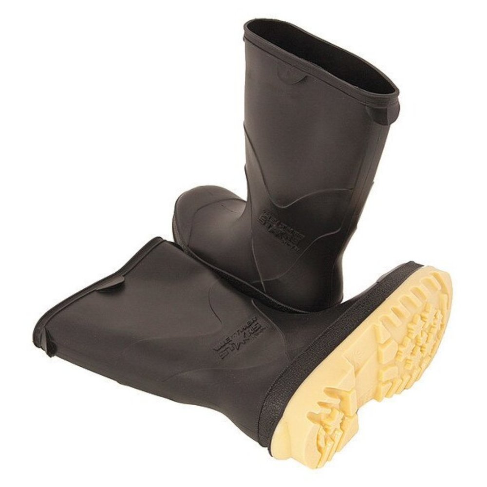 Tingley StormTracks Rain Boot, PVC, Child, Black/Tan Size 9, PR